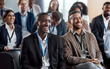 Shot of a group of businesspeople attending a conference