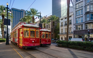 Two trollies at Canal Station