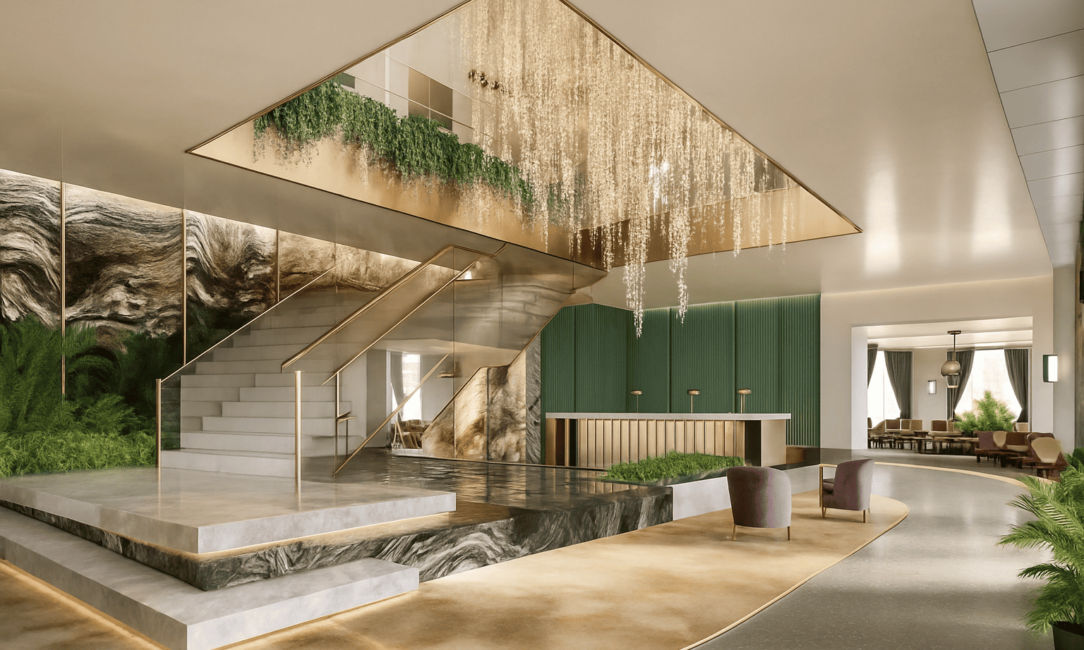 fairmont new orelans lobby interior